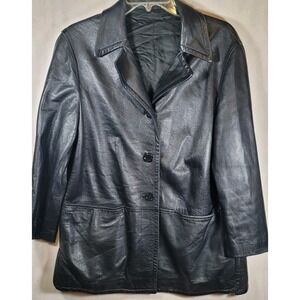 Cinzia‎ Italian Leather Jacket Italian Size 46 (Mens Size 36 or Womens Size 10)